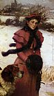 Richards Paintings - A Winter Walk by Philip Richard Morris